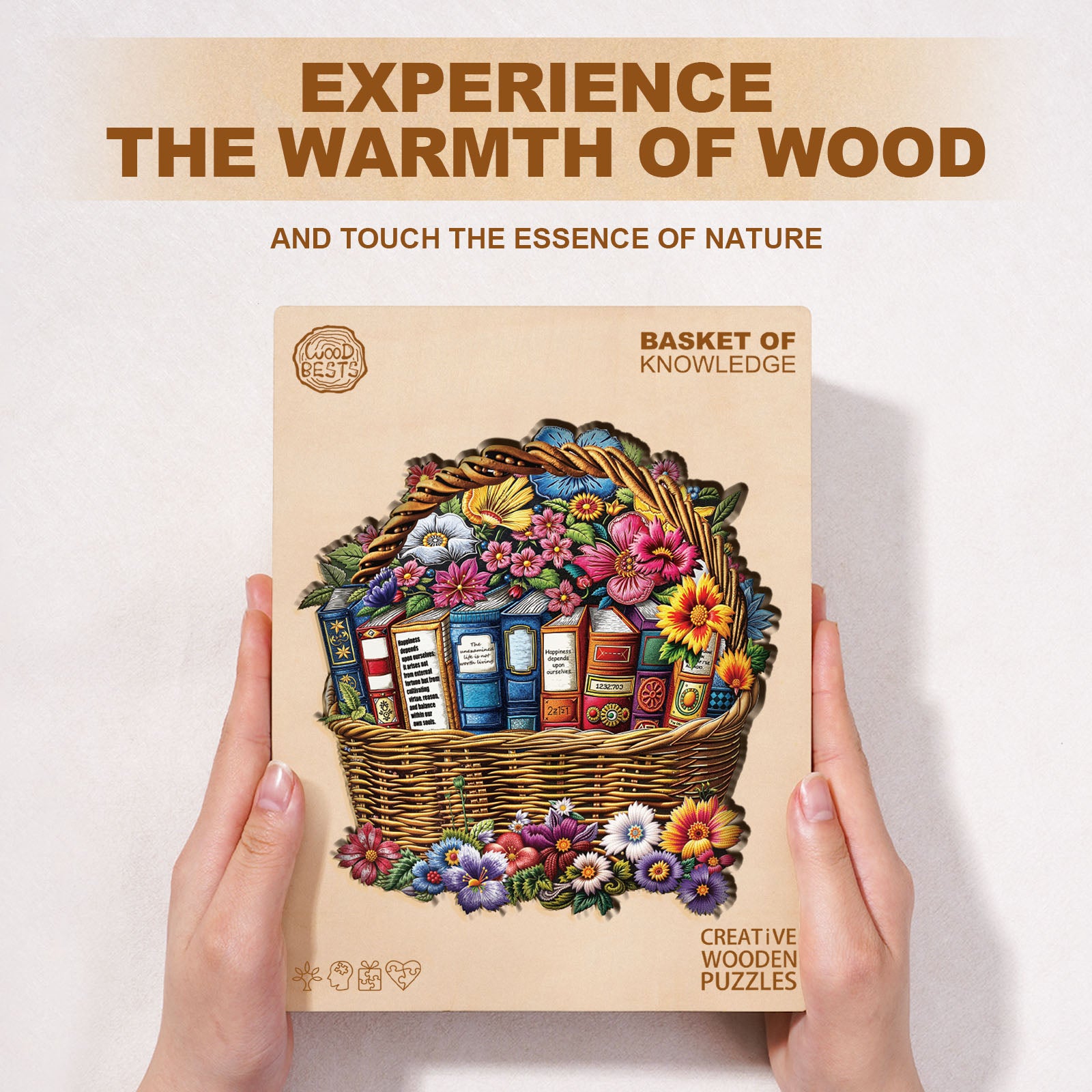 Basket of Knowledge Wooden Jigsaw Puzzle