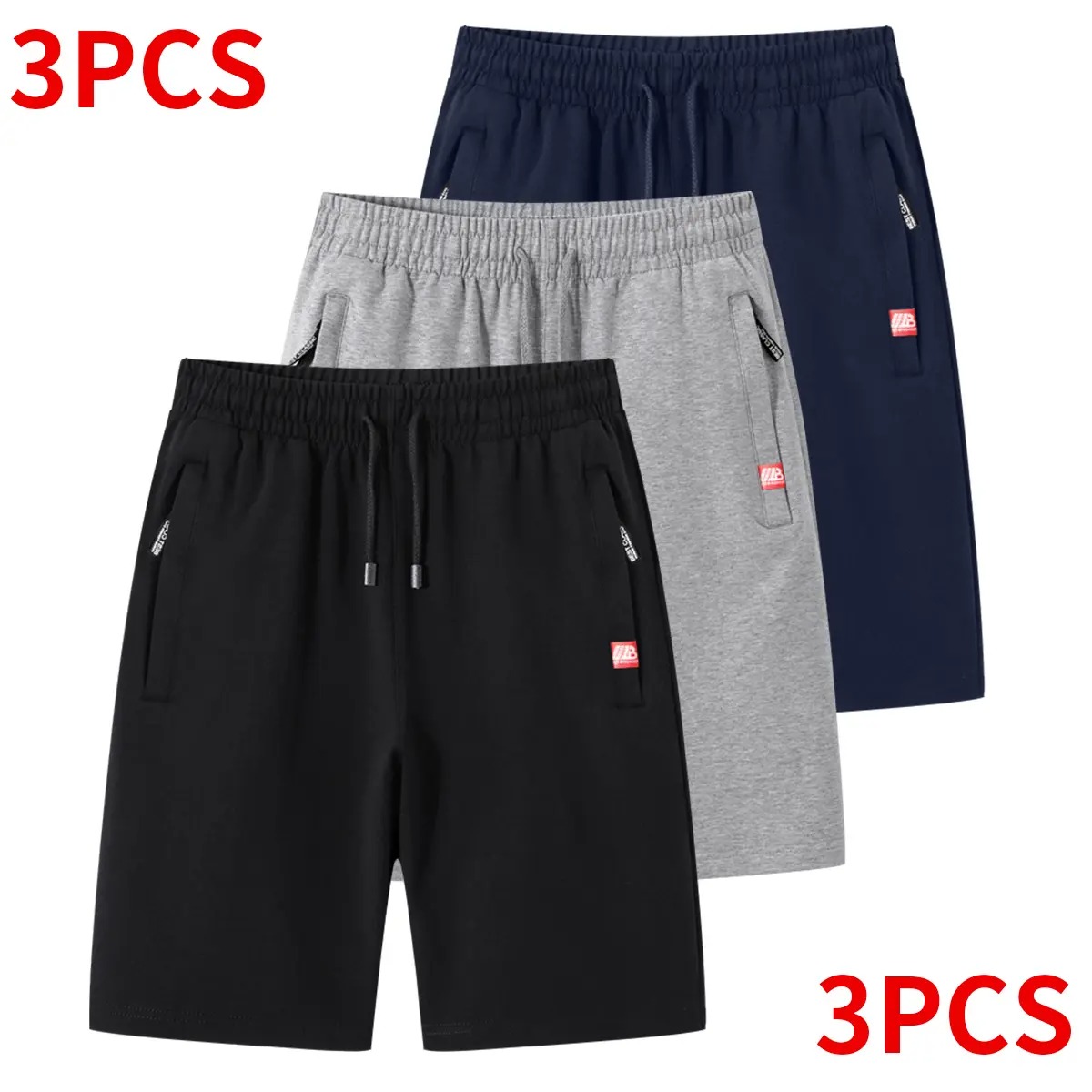🩳 Men's Breathable Athletic Shorts with Zipper Pockets