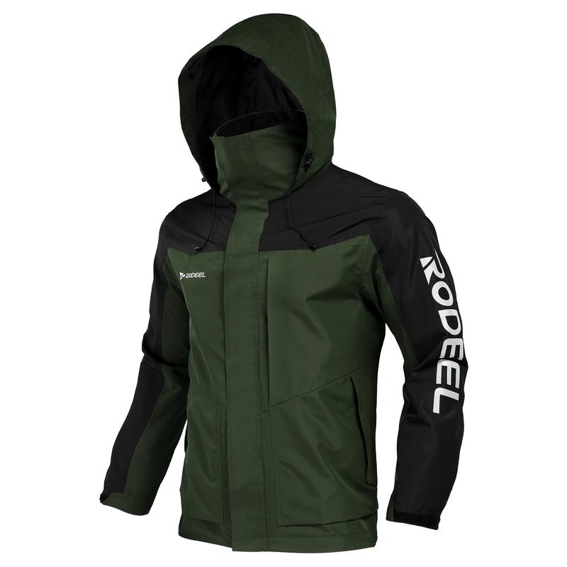 Men’s Waterproof Lightweight Rain Jacket with Foldable Hood