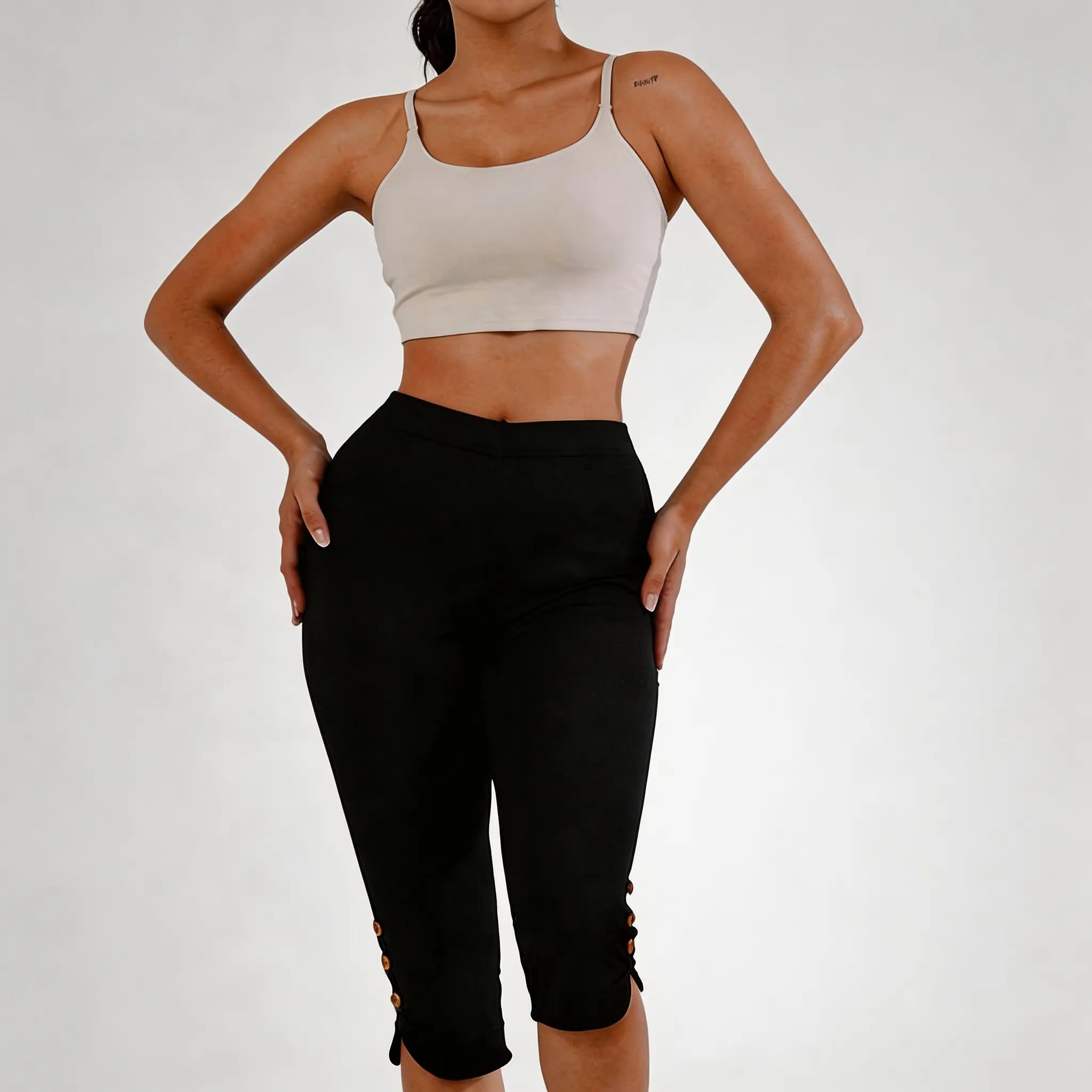 Women's High-Waisted Butt-Lifting Yoga Pants - 7/8 Length 4-Way Stretch