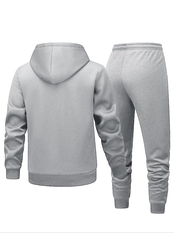 Men’s Thick Knit 2-Piece Set: Hooded Jacket & Pants