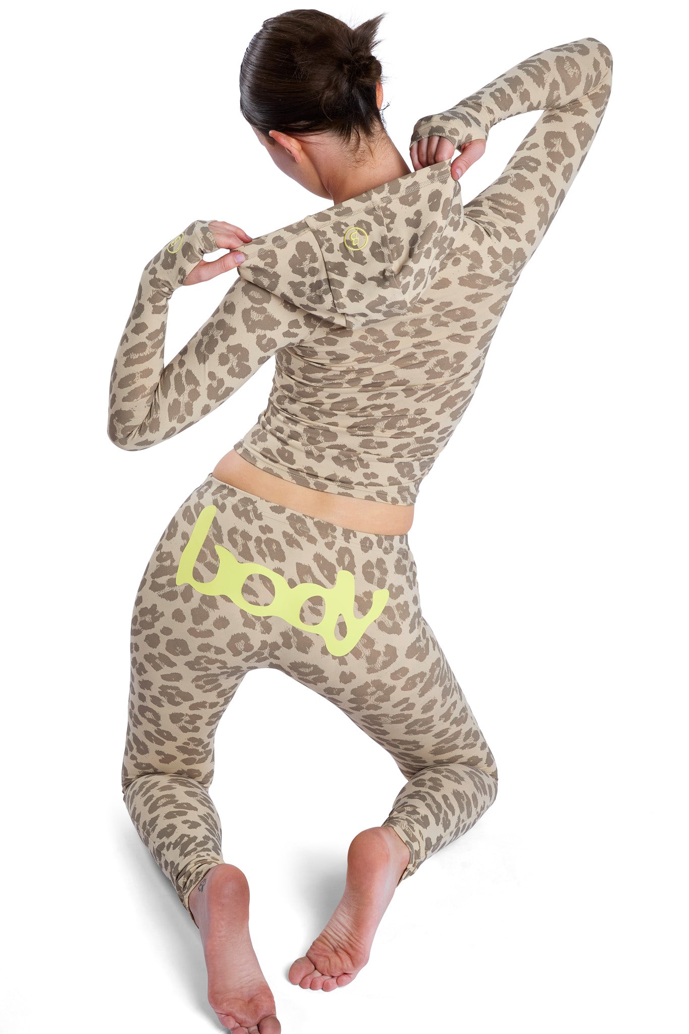 BASICS ULTRA LOW-RISE LEGGINGS 2.0 (IVORY LEOPARD/YELLOW)