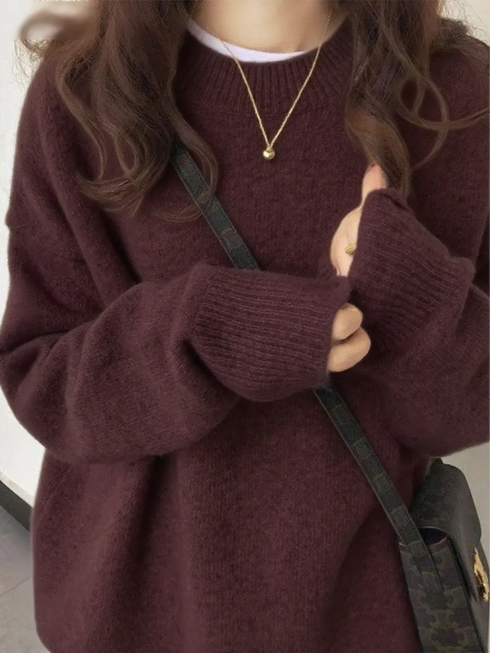 ✨Women's Solid Drop Shoulder Long Sleeve Basic Sweater🔥