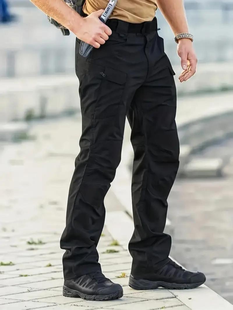 Men's Waterproof Cargo Pants – Multi-Pocket, Regular Fit Outdoor Trousers