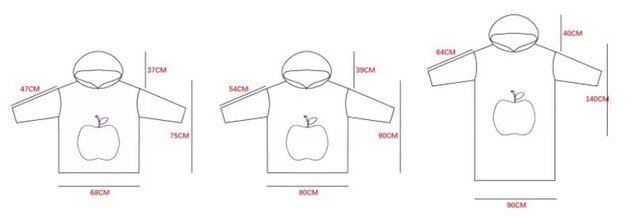 Home Clothes Jacket Lazy Hooded Sweater Thickened Blanket Loose Pullover Wearable Blanket Couple Parent-Child Style