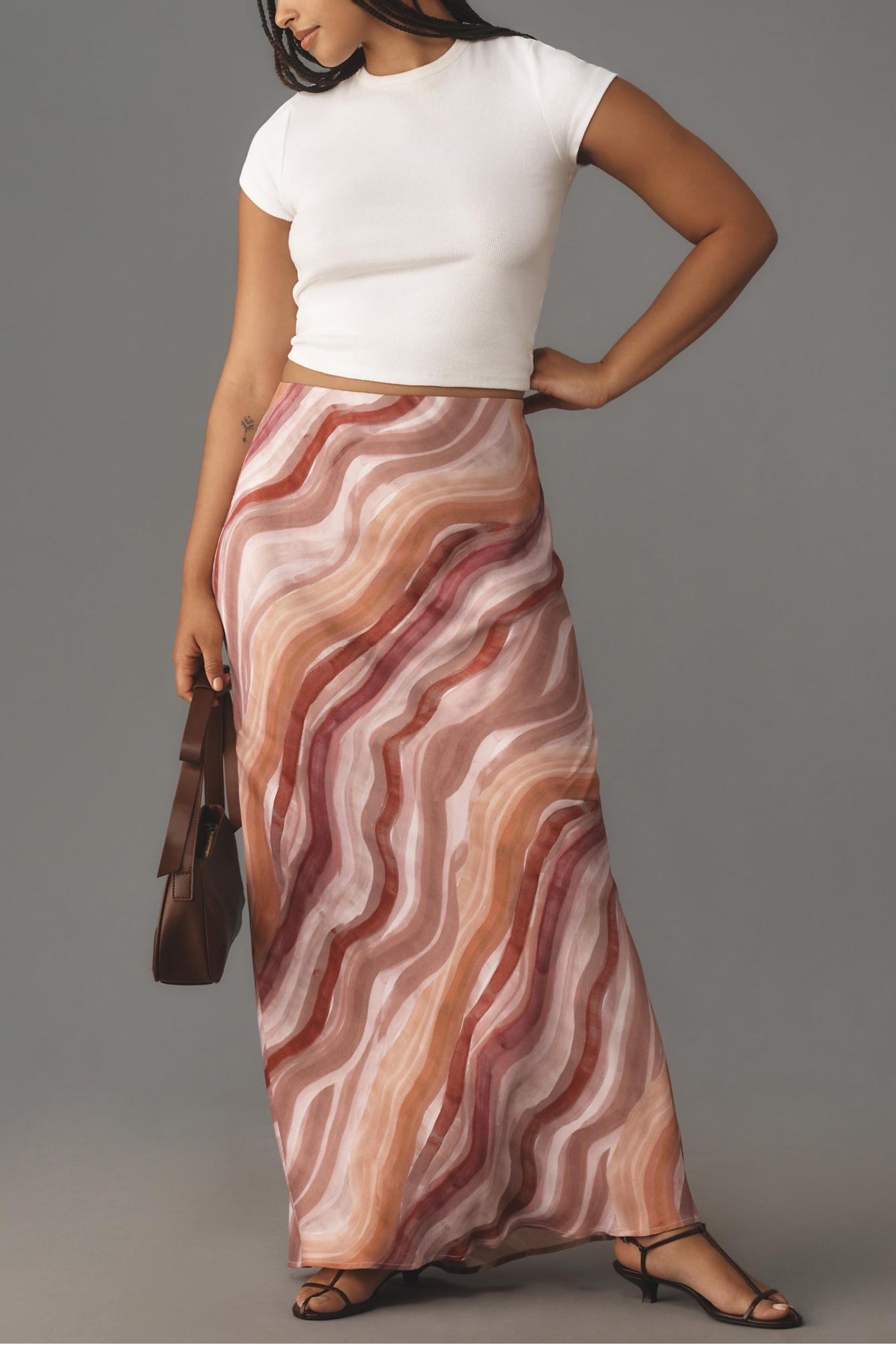 Tie Dye Slim Maxi Skirt