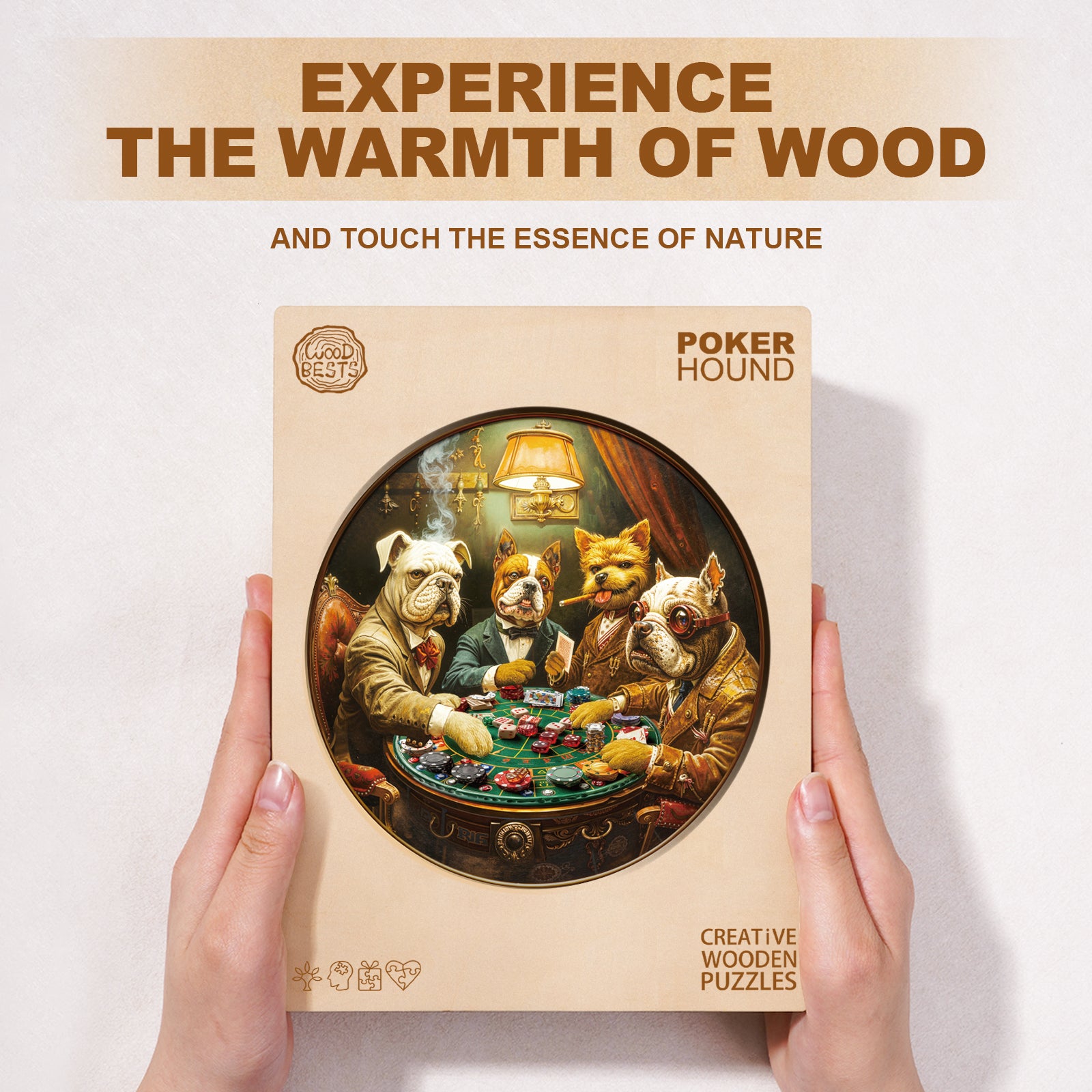Poker Hound Wooden Jigsaw Puzzle