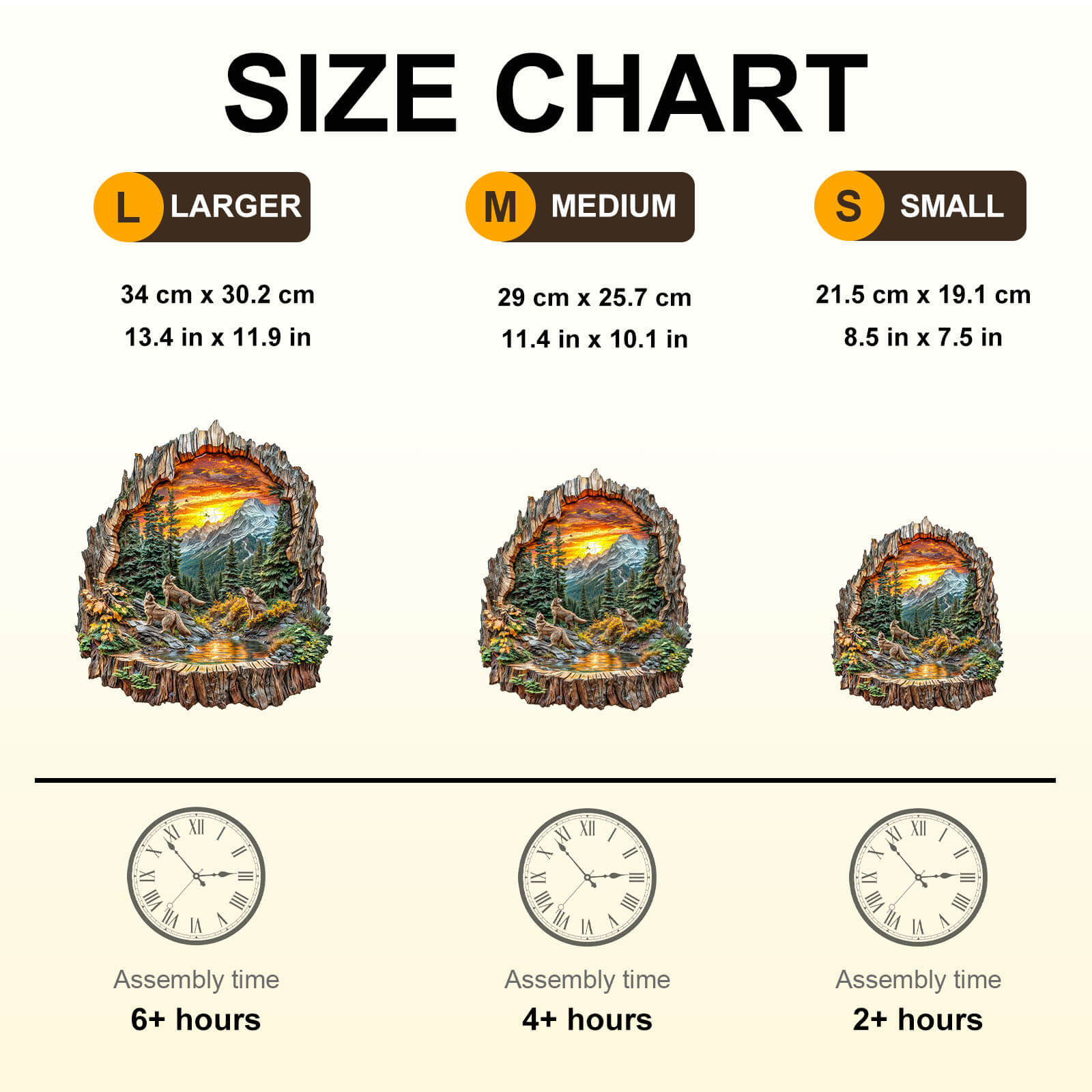 Tree stump Wolf Wooden Jigsaw Puzzle