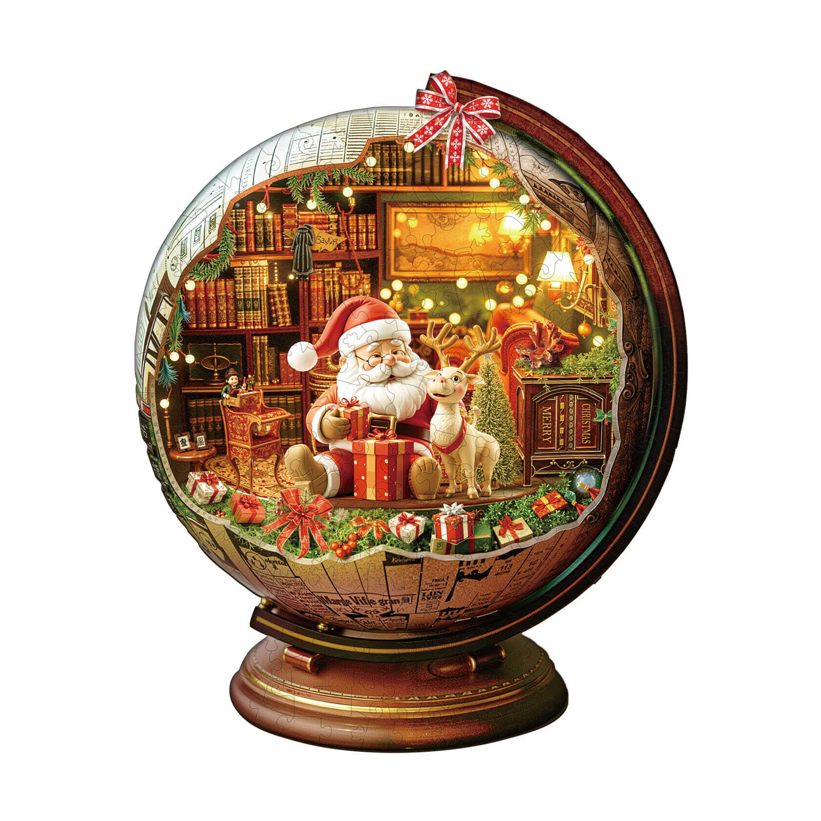 Christmas globe Wooden Jigsaw Puzzle