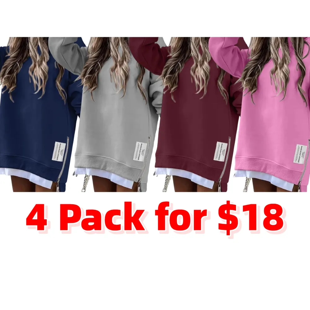 Womens Long Sleeve Pullover Sweatshirt