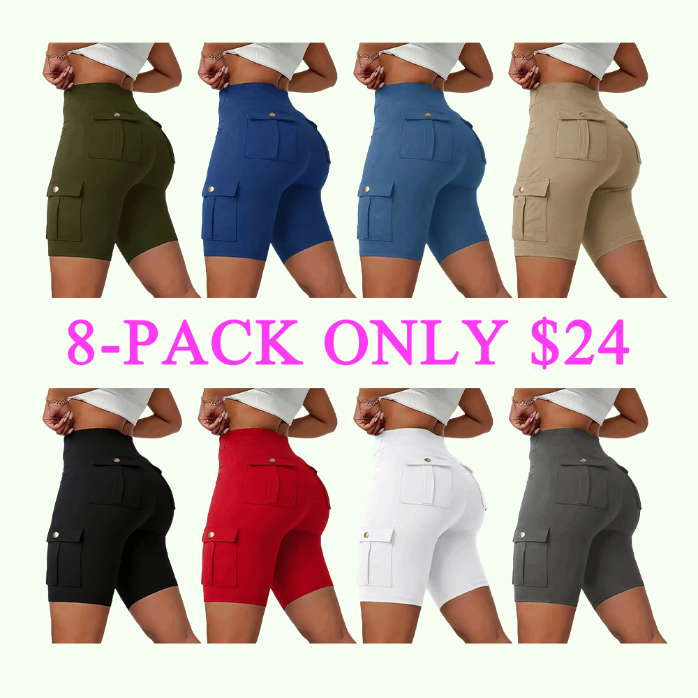 Women's High Waist Pocket Shorts
