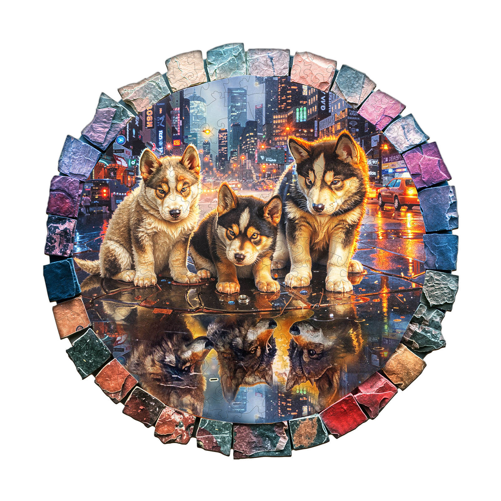 Gray wolf —My wish Wooden Jigsaw Puzzle