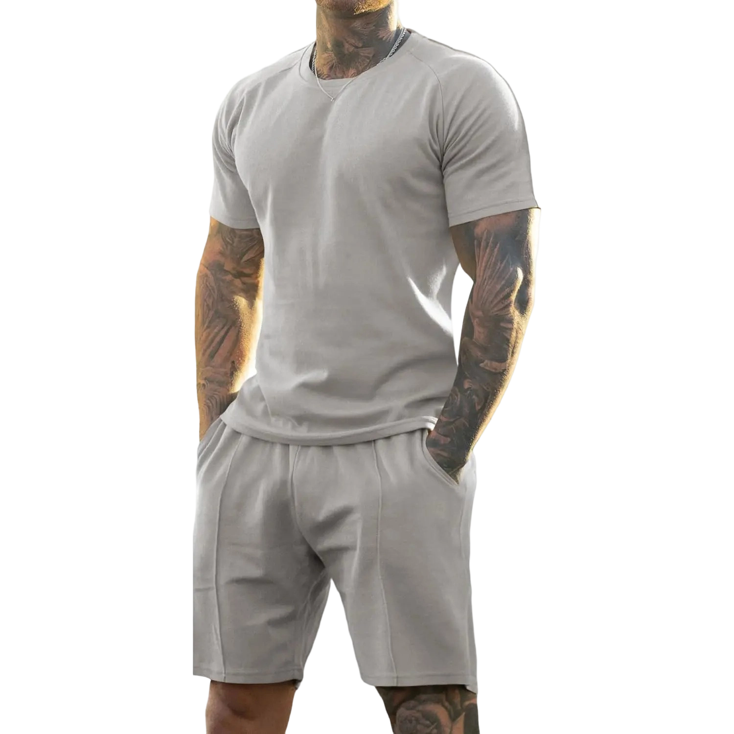 Mens Short Sets 2 Piece Outfits Fashion Summer Tracksuits Casual Set