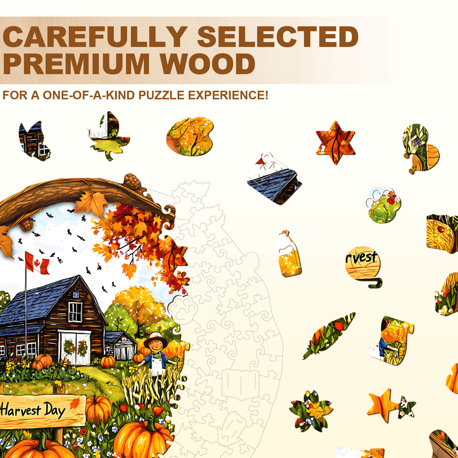 Harvest Day Wooden Jigsaw Puzzle