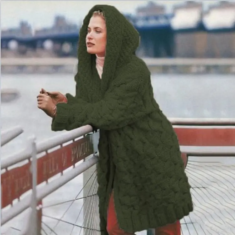 (Warehouse Clearance)Winter keep warm plain sweater cardigan