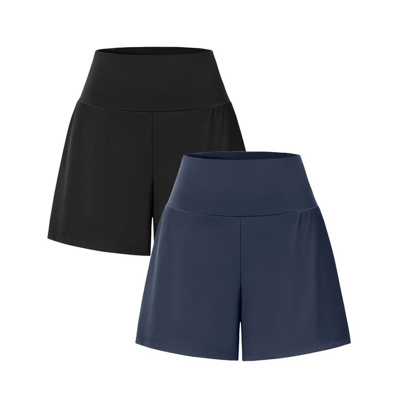 Women‘s High-Waisted  Yoga Shorts with Back & Side Pockets (can freely match 12-pack colors)