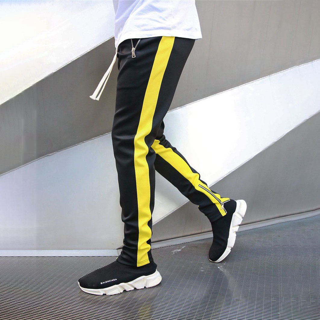 Men'S Patchwork Pocket Casual Knitted Trousers