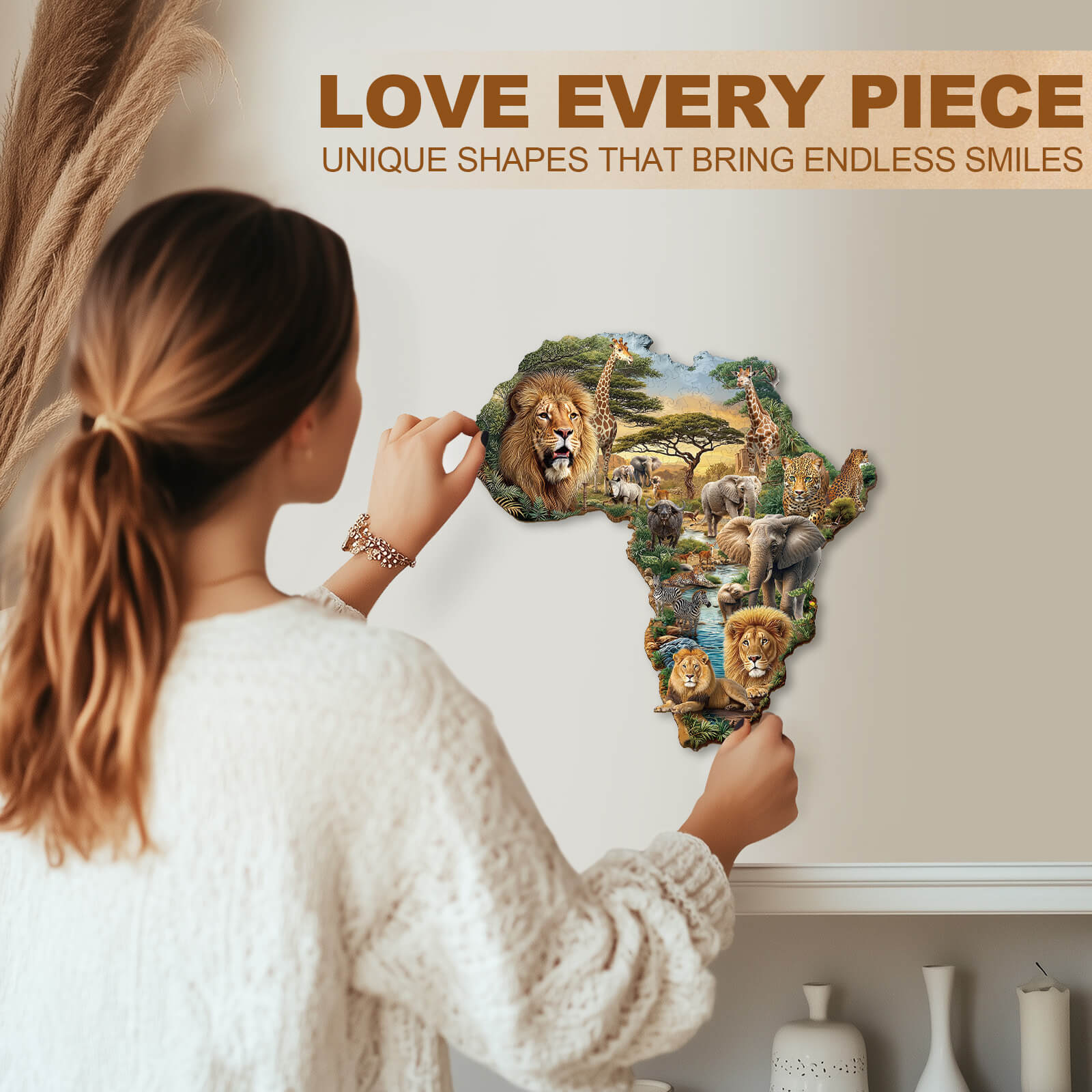 African animals Wooden Jigsaw Puzzle