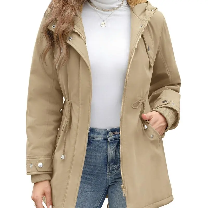 🌦️ Women’s Fleece Thicken Waterproof Rain Jacket