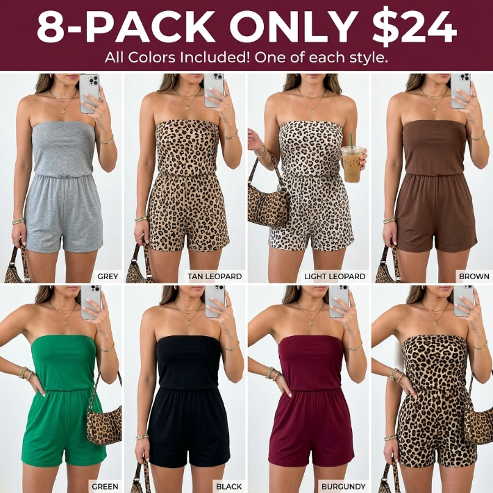 Women's Solid Color Fitted Romper, Casual Chic Fashion Romper for Summer, Women's Clothes for Daily Wear