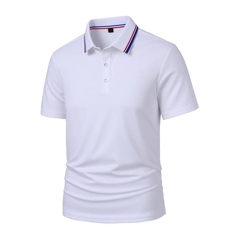 Men's Quick Dry Color Block Striped Polo Shirt⚡