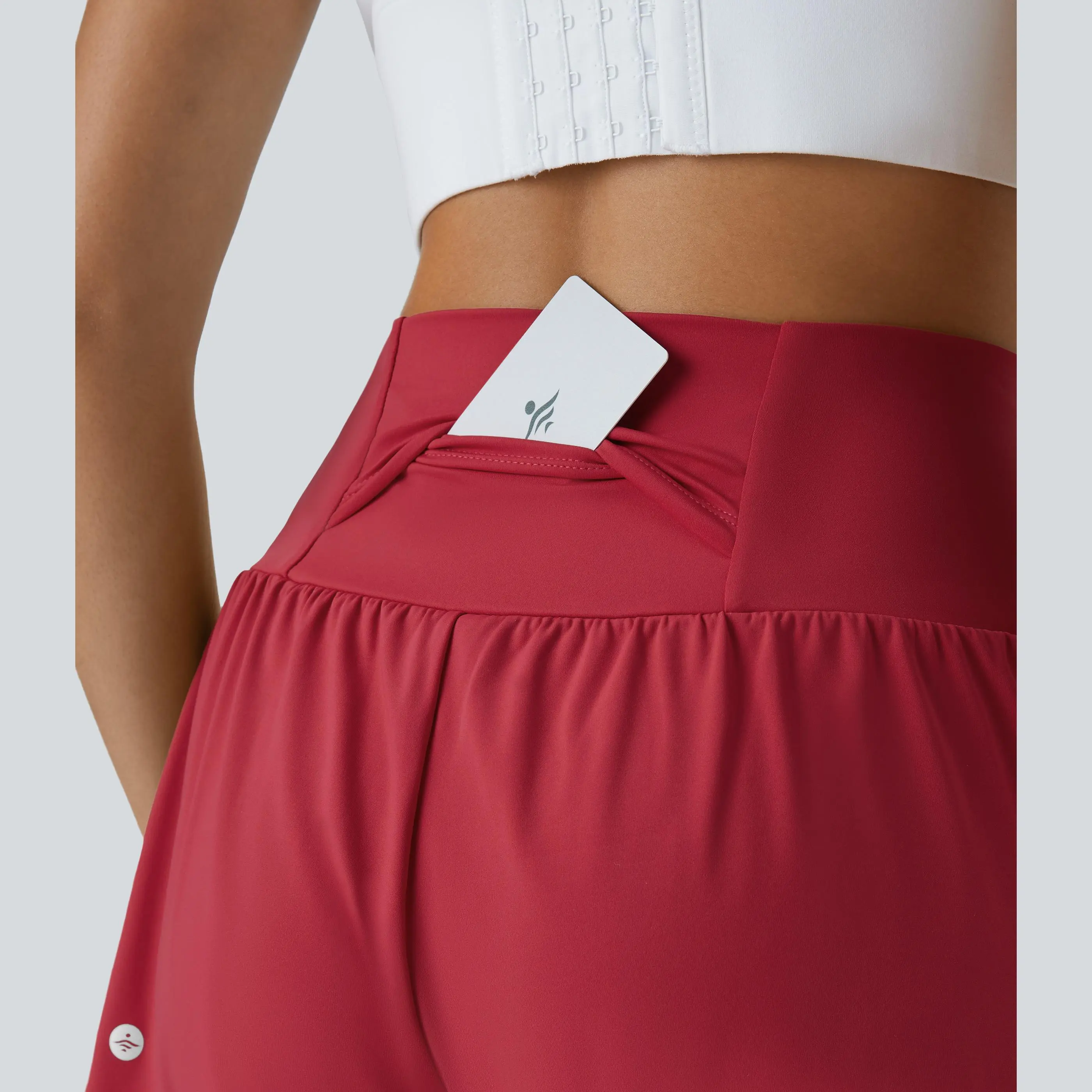 Super High Waisted Back Pocket & Side Hidden Pocket 2-in-1 Yoga Shorts 3