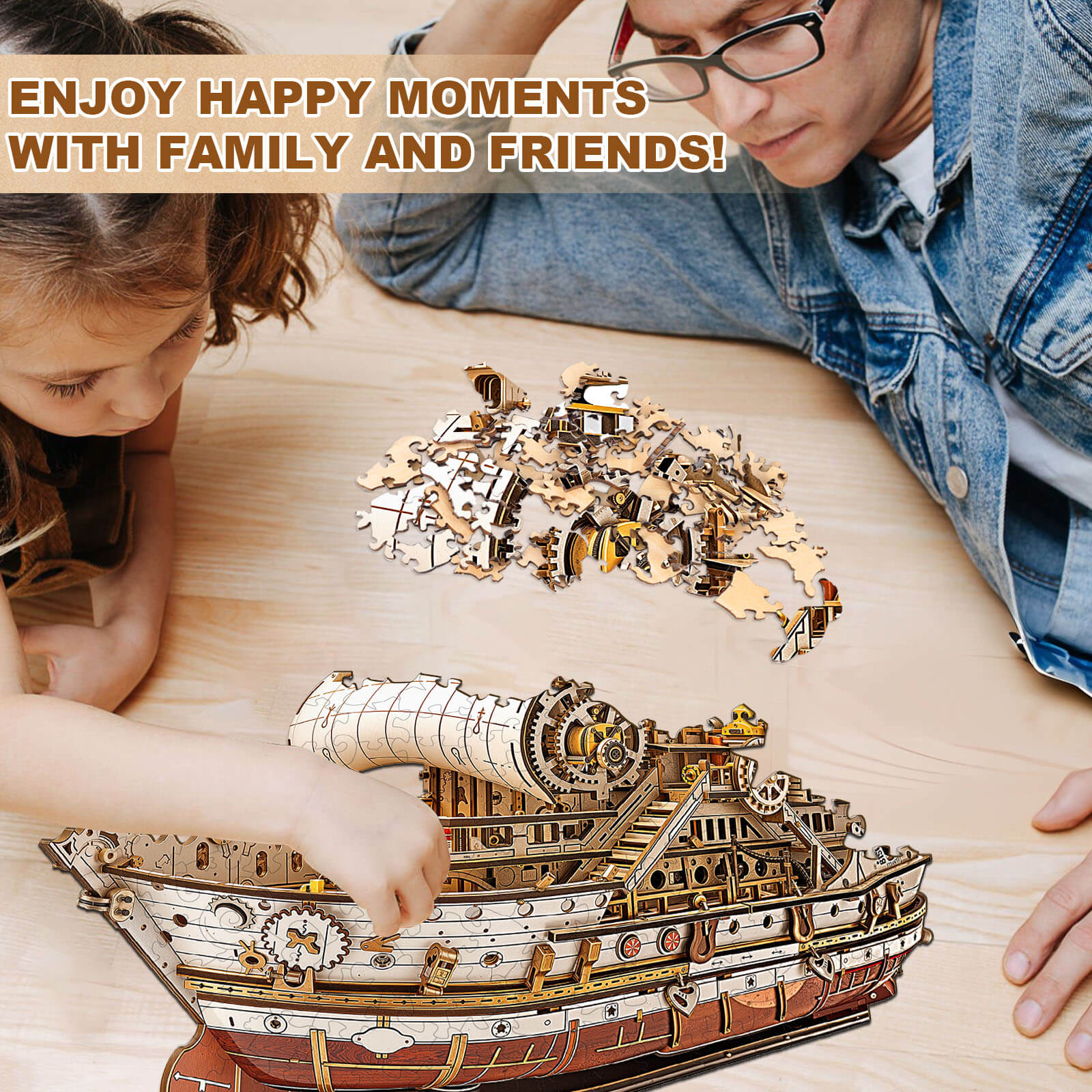 3D Jigsaw Puzzle Cargo Ship Wooden Jigsaw Puzzle