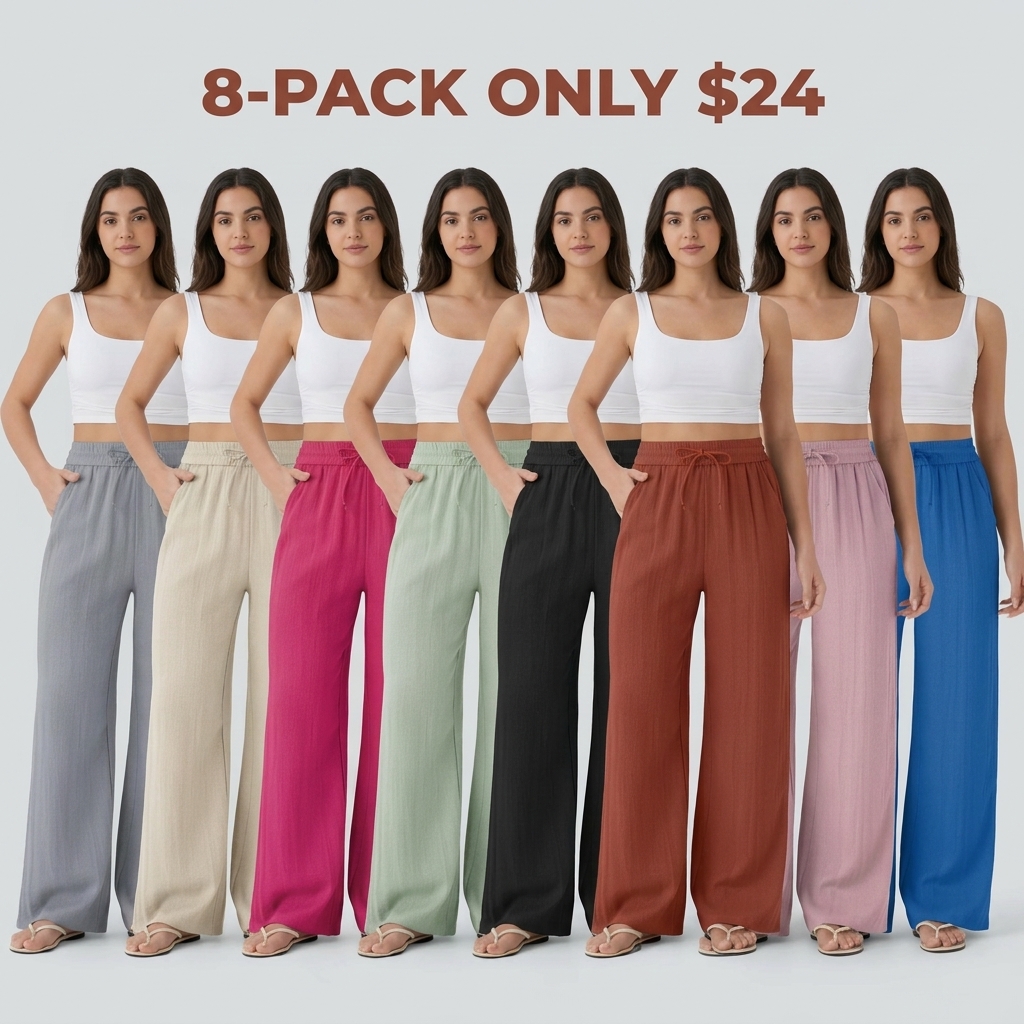 Women's High Waist Wide Leg Pants