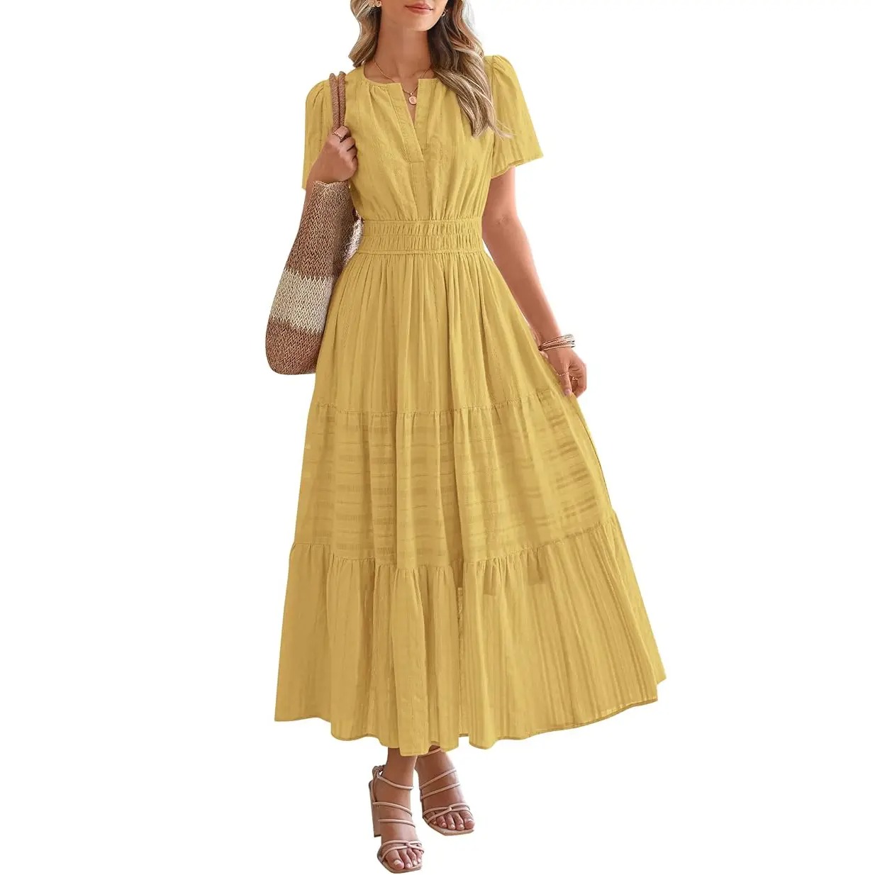 🔥Easter Sale!Women’s Lightweight Boho Maxi Dress with Pockets