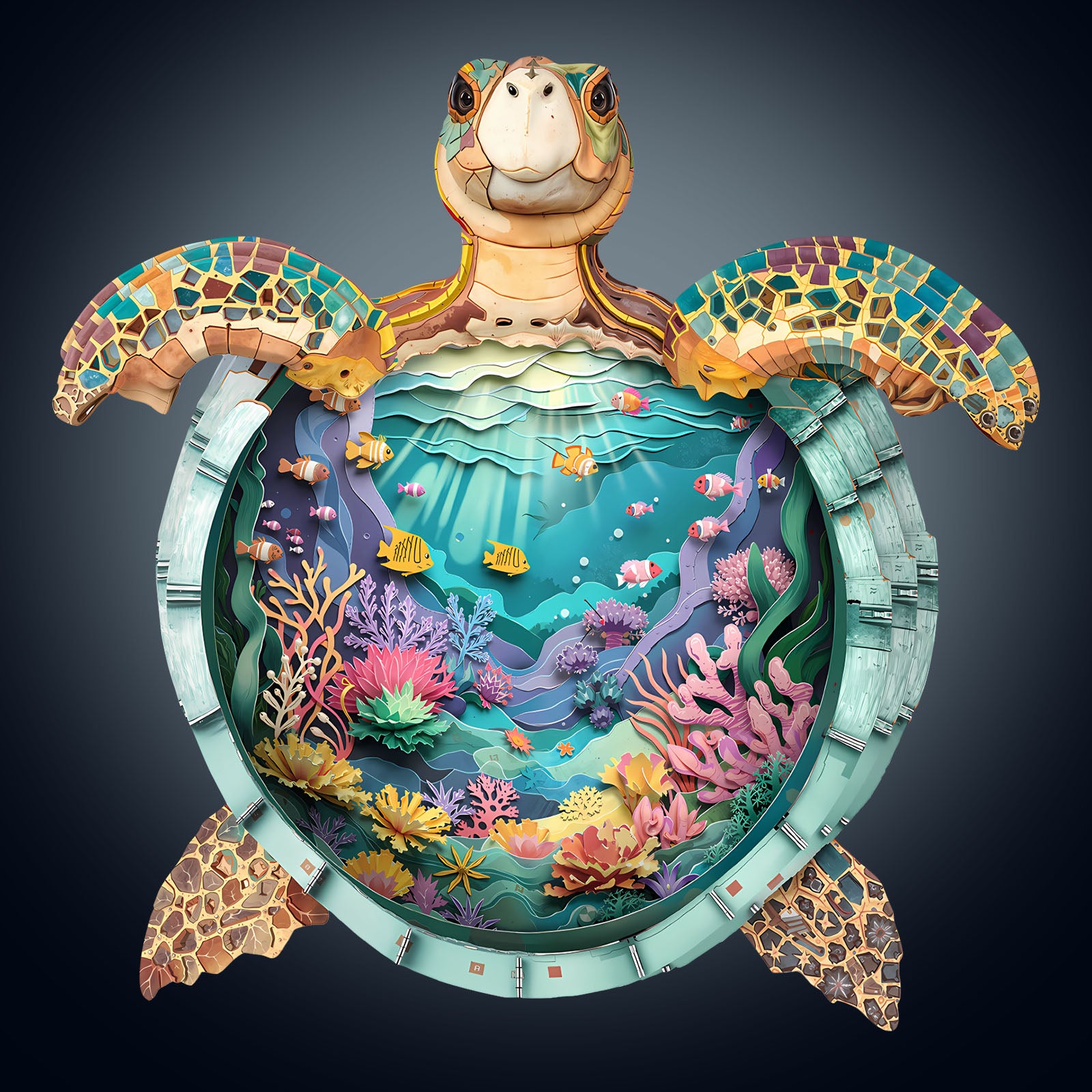 Turtle World Wooden Jigsaw Puzzle
