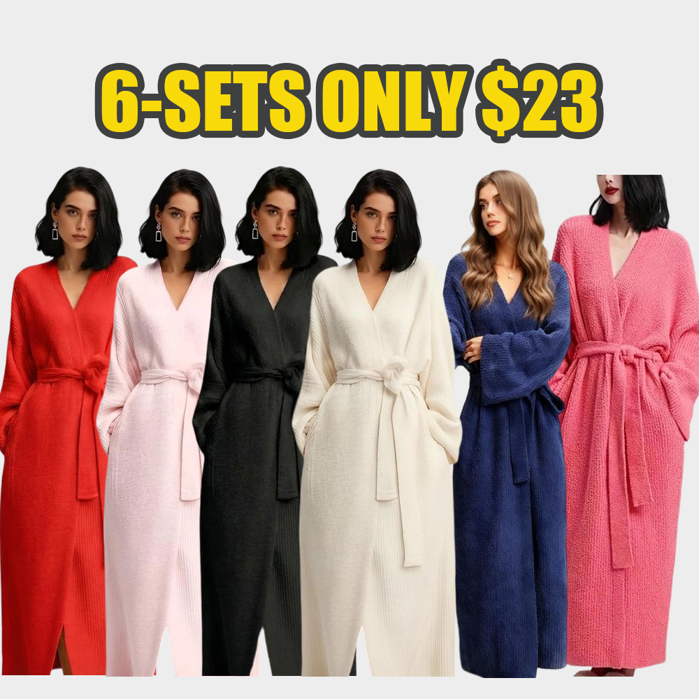 Women's Double-Sided Plush Robe - Soft