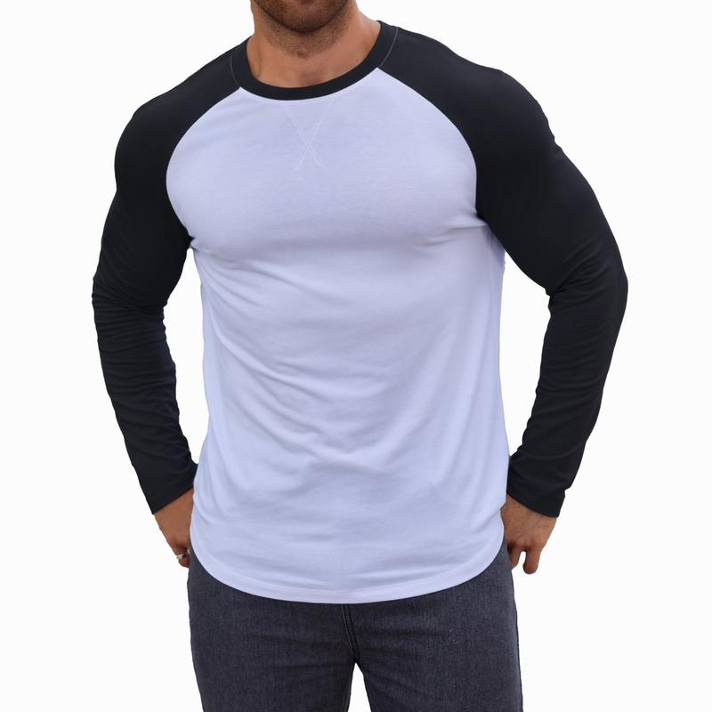 Men’s Long Sleeve Muscle Fit Longline T-Shirt