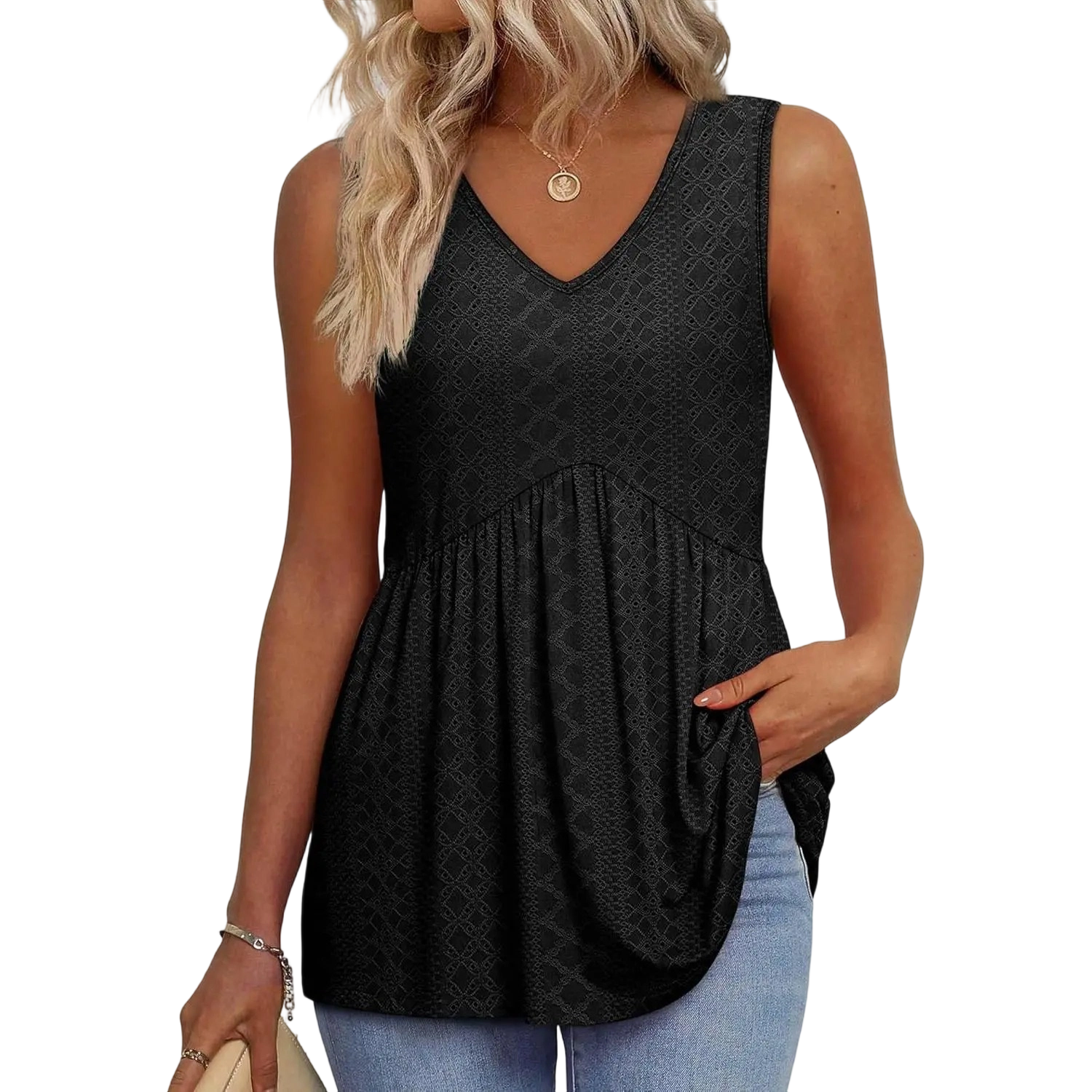 ✨✨Women's Flowy Babydoll Peplum Tank Top