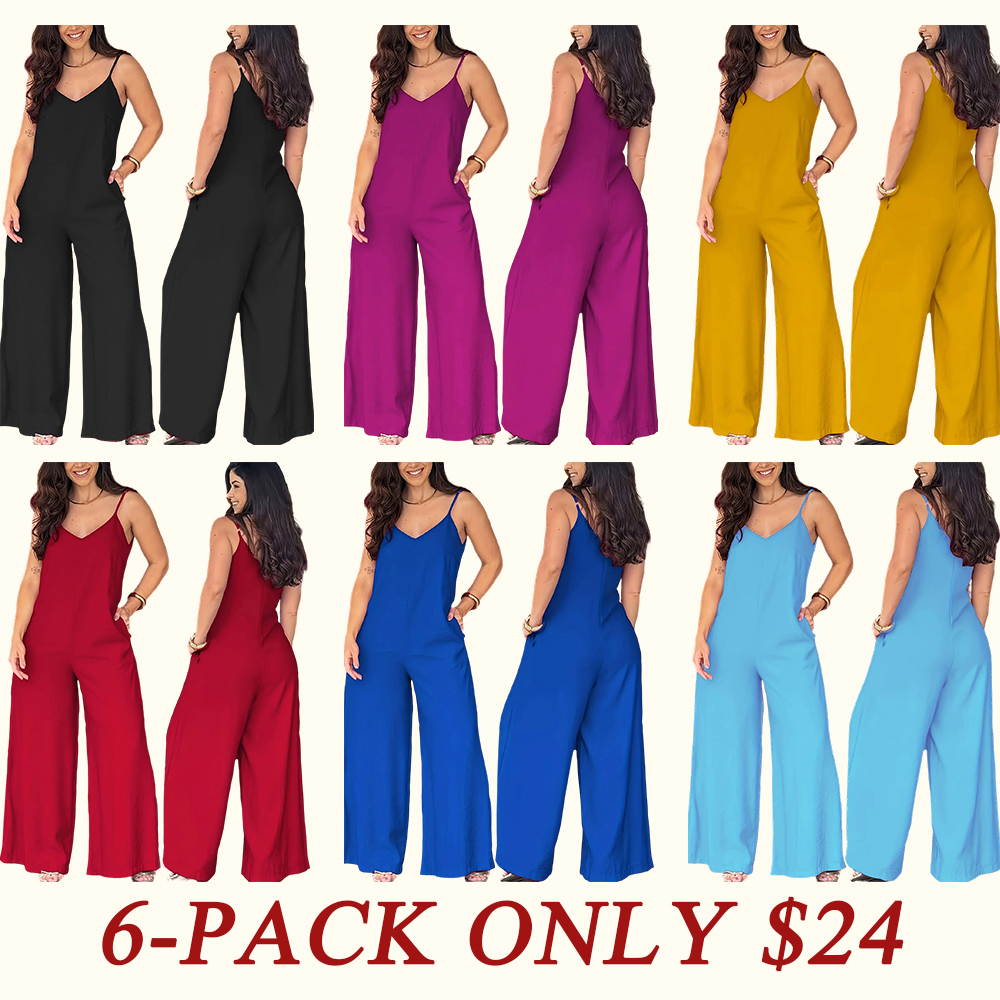 Women's Elegant Solid Color Strapless Jumpsuit💃