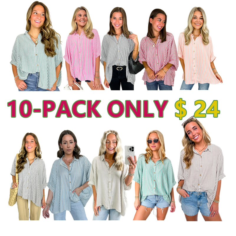 Classic Striped Relaxed-Fit Button-Down Shirt