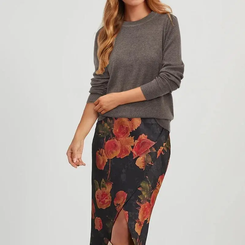 Women Fashion Wool Blend Sweater