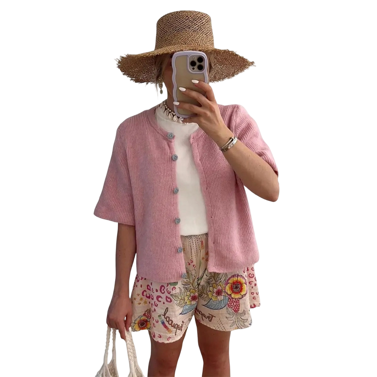 Women's Lightweight Short Sleeve Cardigan Soft Ribbed Knit Button Down Layering Top