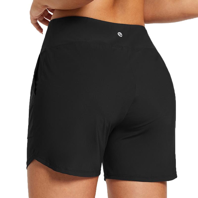 Women's 2-in-1 High-Waisted Yoga Shorts with Pockets