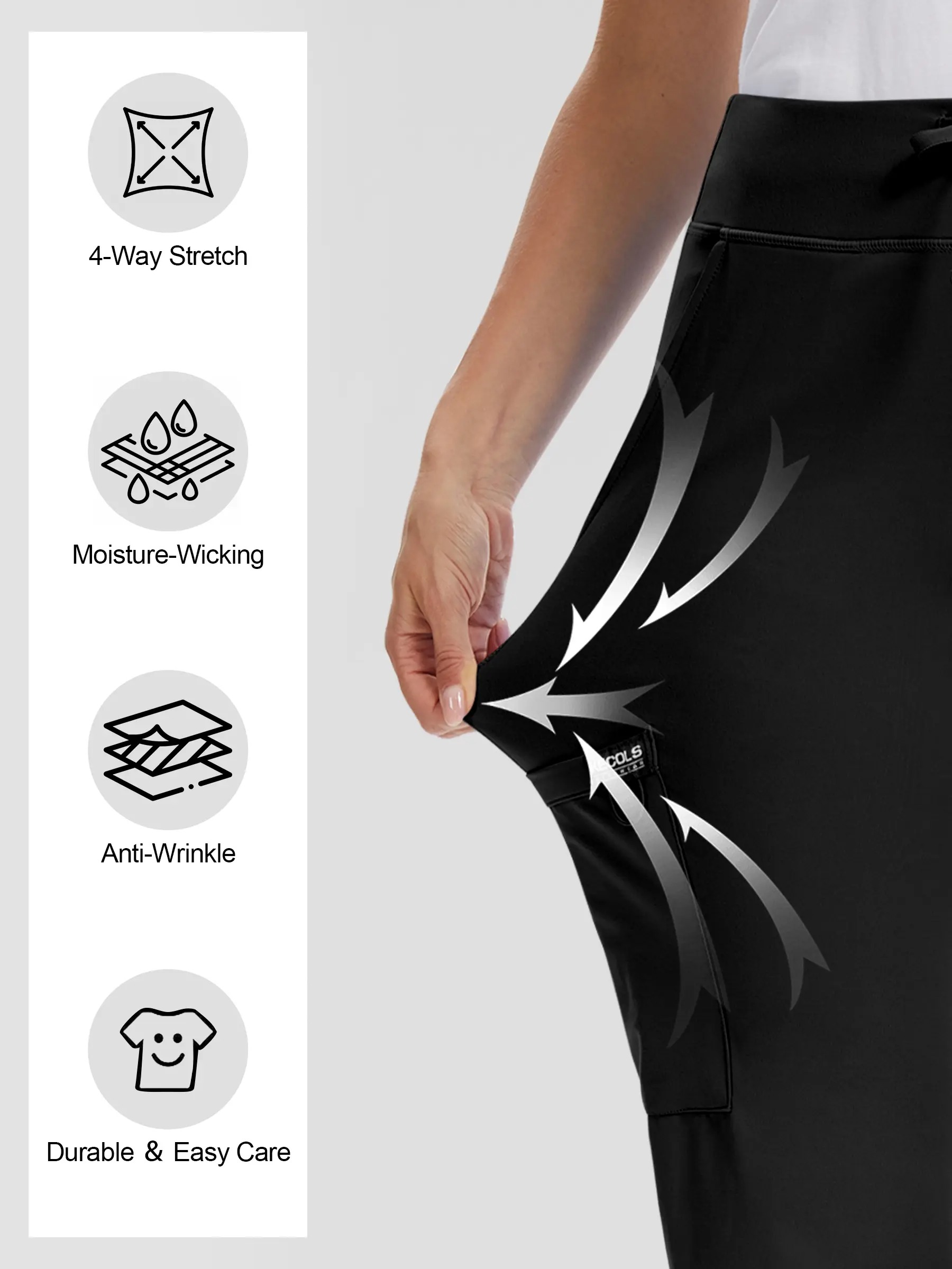 👖 Women’s High-Rise Stretch Scrub Pants – 5 Pocket Medical Work Pants