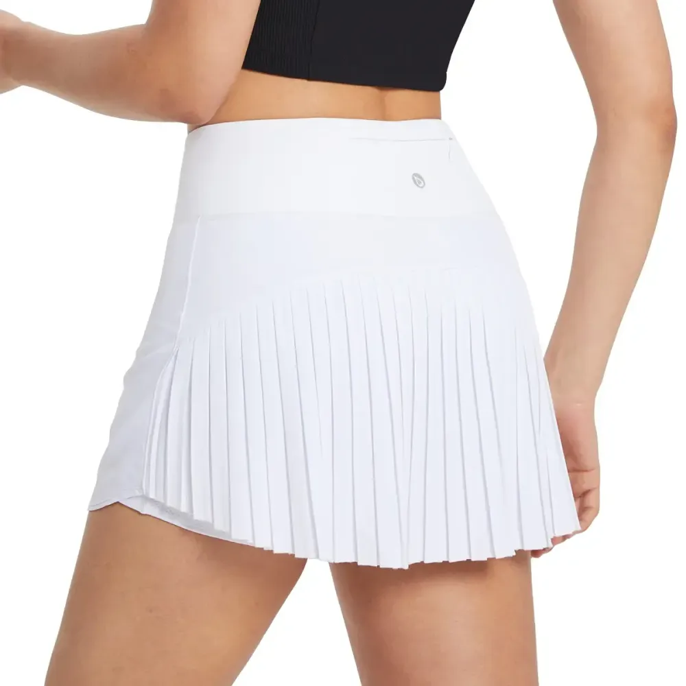 Women's Pleated Tennis Skirts Flowy High Waisted Lightweight Athletic Golf Outfits Skorts Skirts with Shorts