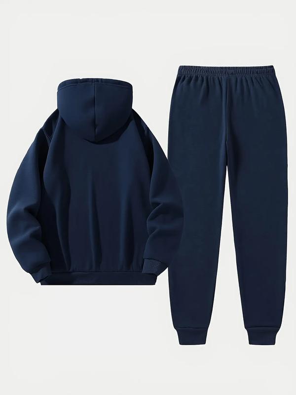 Men's sports two-piece hooded sweatshirt and pants set
