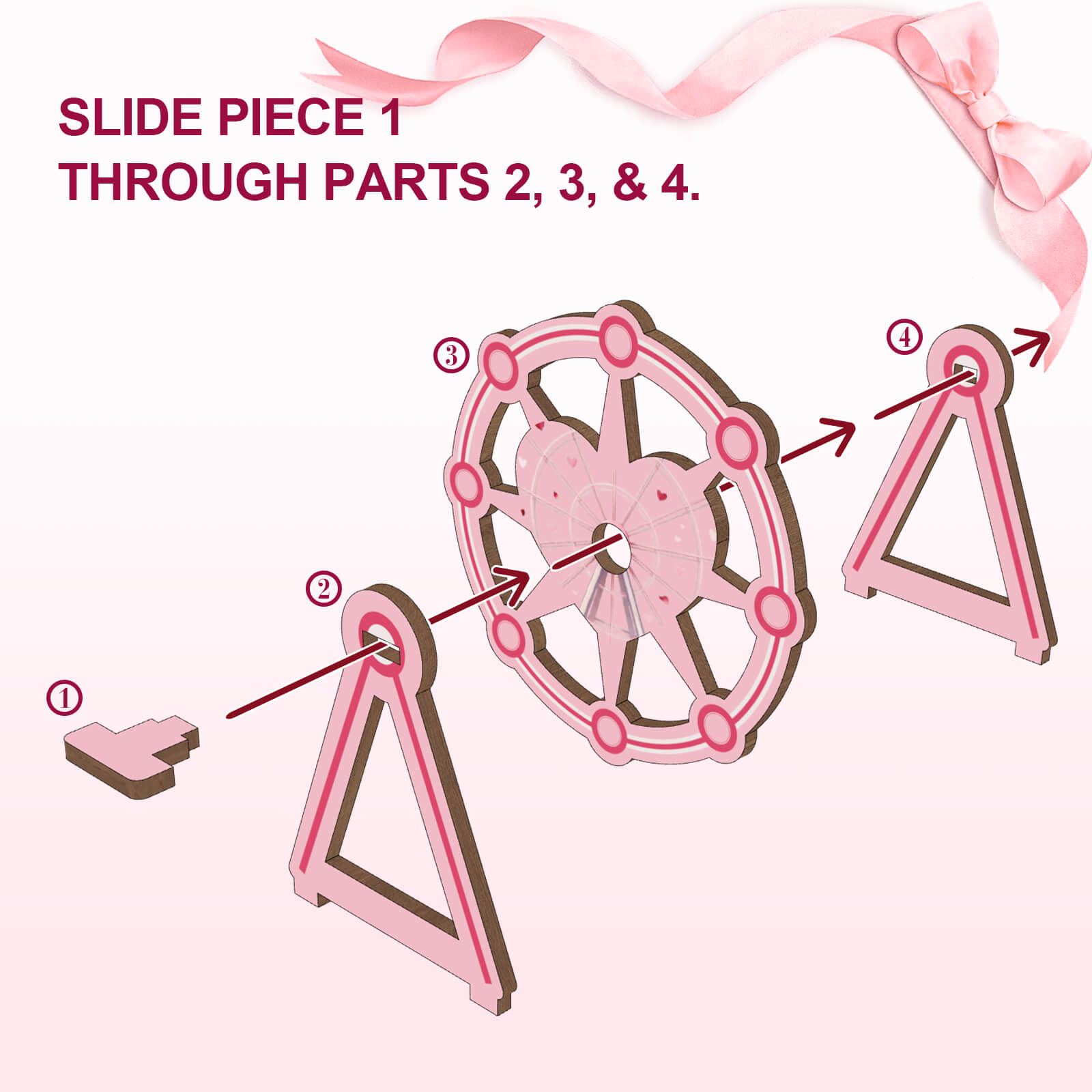 Valentine Kittyland Wooden Jigsaw Puzzle