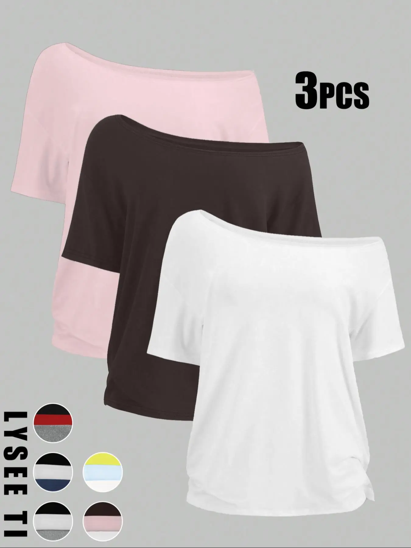 Women's Solid Color Tee, Casual Basic Short Sleeve T-shirt, Top for Daily Wear, Ladies Clothes for All Seasons, Womenswear