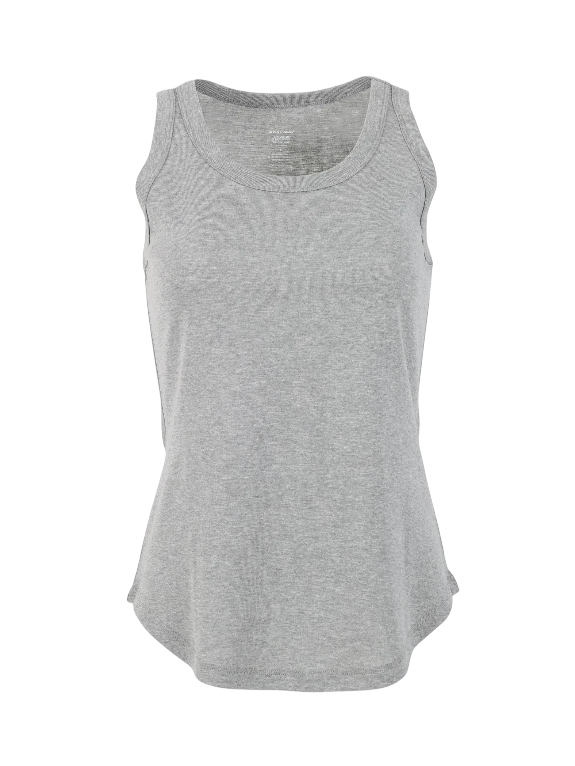 Scoop Neck Tank Tops Packs Multi Colors Basic Soft Comfort Sleeveless Tops Casual Womenswear Colorful Cotton