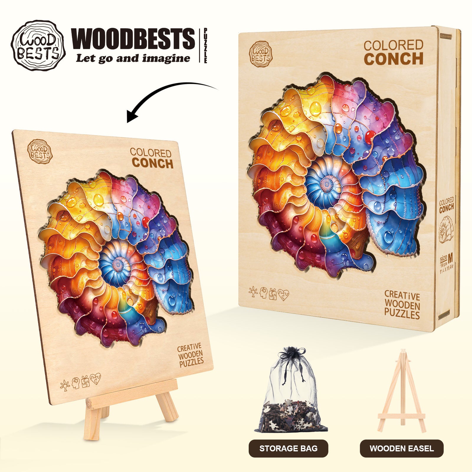 Colored conch Wooden Jigsaw Puzzle