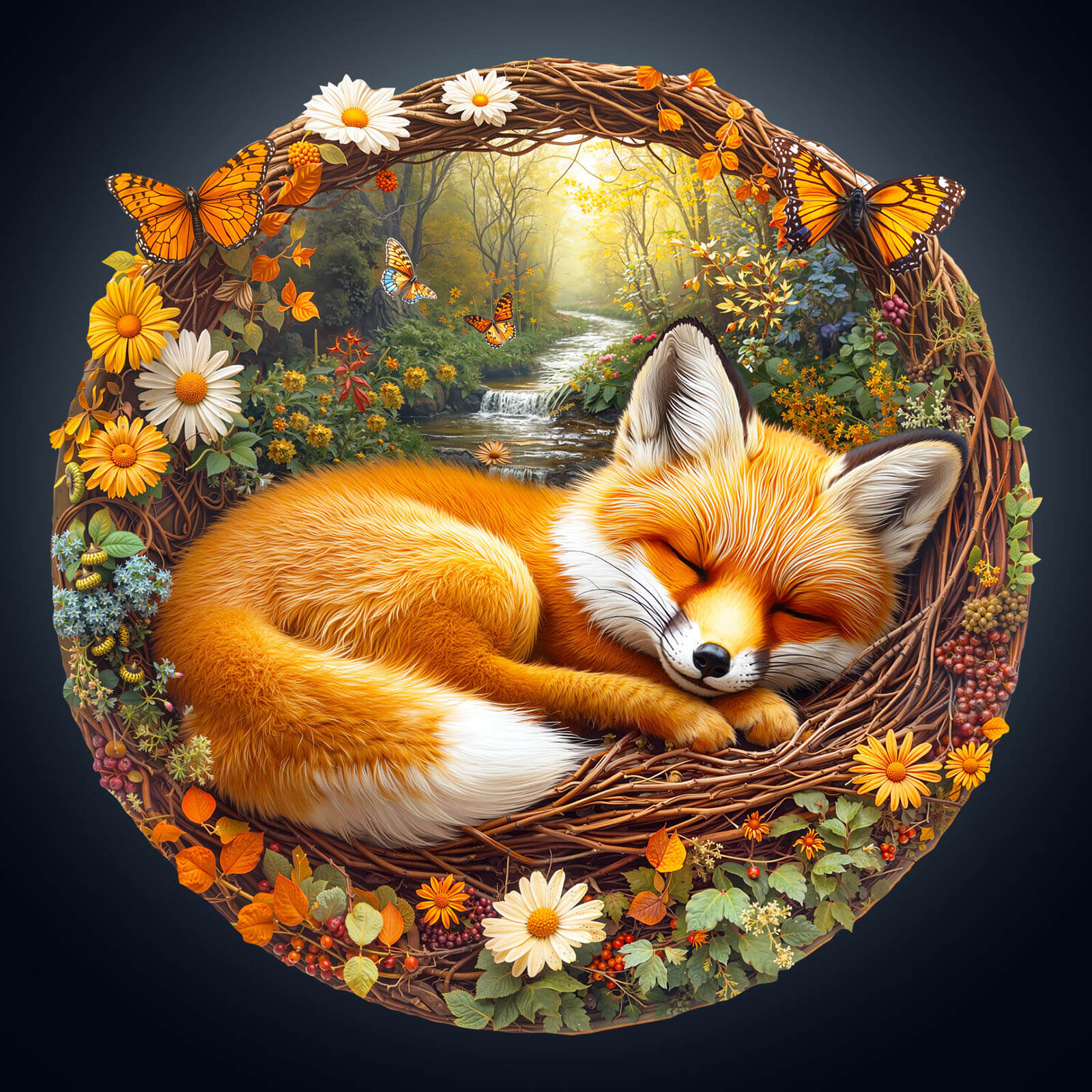 Lazy little fox Wooden Jigsaw Puzzle