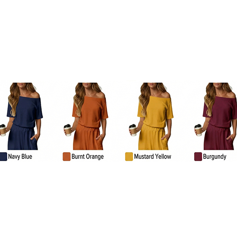 🧼🧼Women's Off-Shoulder Wide Leg Jumpsuit with Back Cutout