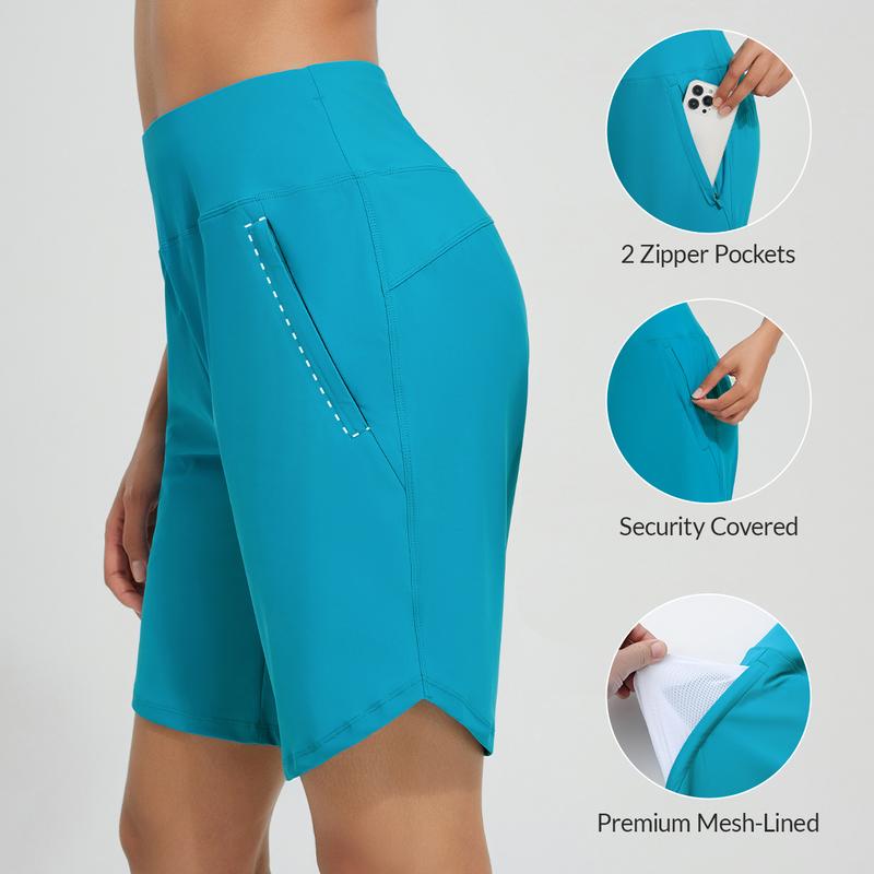 Women's 2-in-1 High-Waisted Yoga Shorts with Pockets