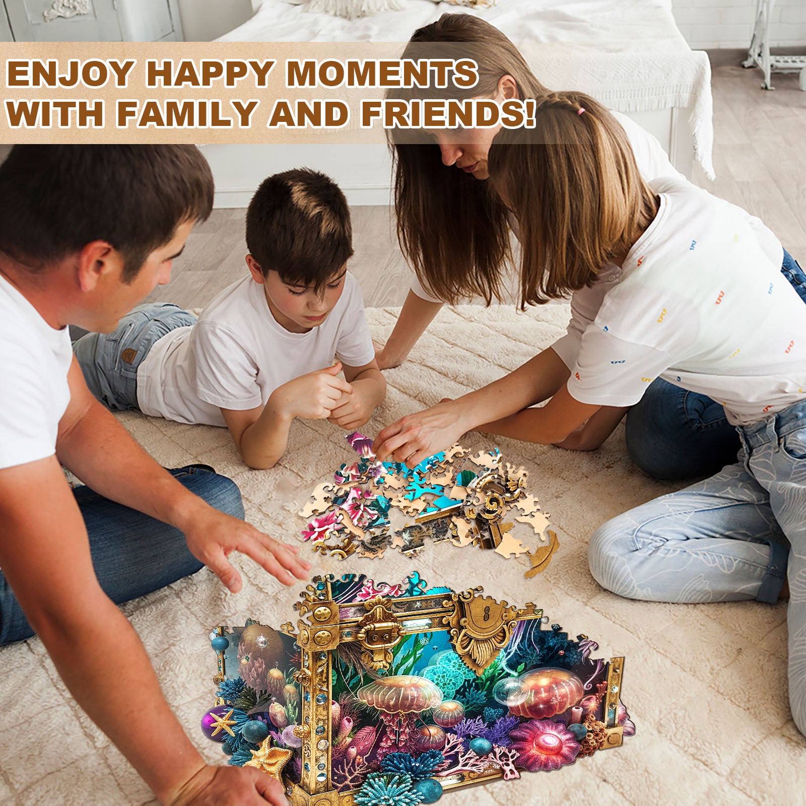 Jellyfish Chest Wooden Jigsaw Puzzle