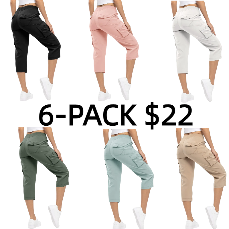 Women's Cargo Pants Plus Size Outdoor Lightweight Capris Casual